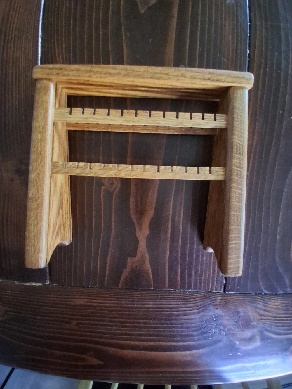 Solid Wood Earring/Jewelry Display Stand  in Natural Oak Boho Vtg Cottagecore